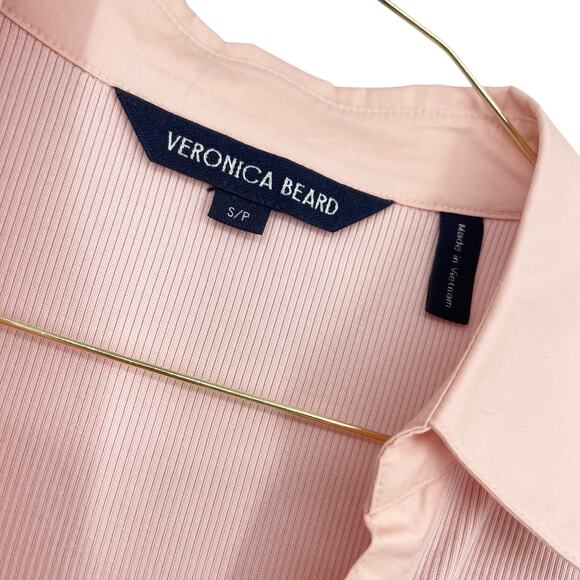VERONICA BEARD Kearney Button Down Tee in Pink Clay Size Small - Picture 7 of 8